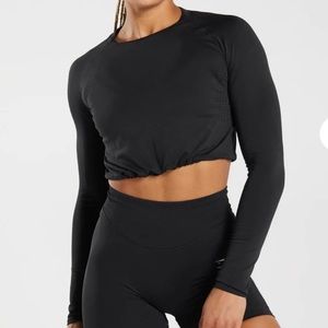 Gymshark SWEAT SEAMLESS LONG SLEEVE CROP TOP